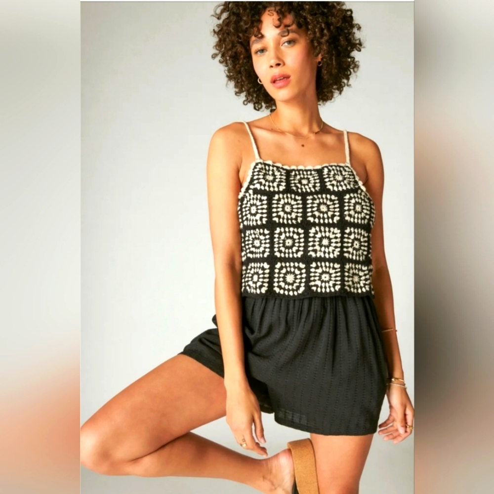 NWT LUCKY BRAND Crochet Romper